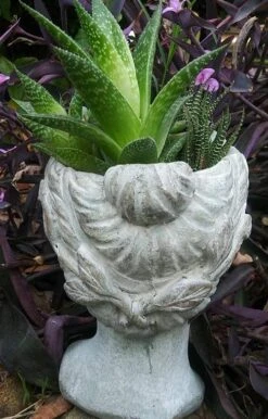 Aphrodite Lady Head Planter -Bird Products Shop Aphrodite Head Planter Back View