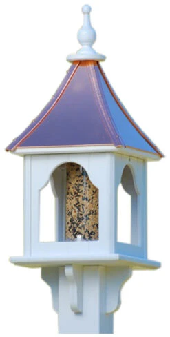 Copper Roof Bird Feeder - Square 28x10 -Bird Products Shop BF 10 SQ BC