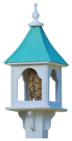 Copper Roof Bird Feeder - Square 28x10 -Bird Products Shop BF 10 SQ PC