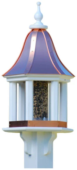 Copper Roof Bird Feeder Column Style - 28x12 -Bird Products Shop BF12 BC COLUMNS