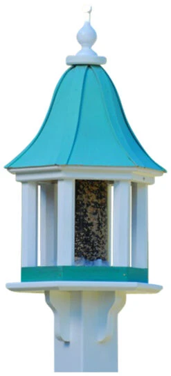 Copper Roof Bird Feeder Column Style - 28x12 -Bird Products Shop BF12 PC COLUMNS