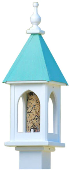 Copper Roof Bird Feeder Post-Mount - 28x8 -Bird Products Shop BF8 PC