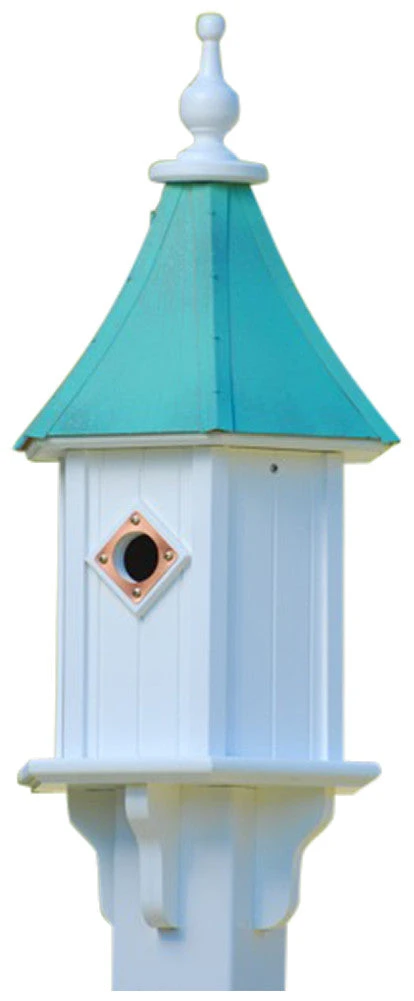 Copper Roof Birdhouse 28x10-Patina 2 Copper Roof Birdhouse 28x10-Patina - Image 2