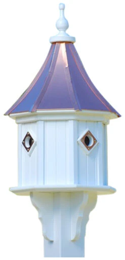 Copper Roof Birdhouse 34x14 Slope- 4 Portals 7 Copper Roof Birdhouse 34x14 Slope- 4 Portals -Bird Products Shop BH14 4CP BC SLOPE