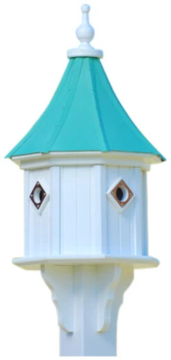 Copper Roof Birdhouse 34x14 Slope- 4 Portals 6 Copper Roof Birdhouse 34x14 Slope- 4 Portals -Bird Products Shop BH14 4CP PC SLOPE