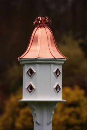 Copper Roof Dovecote Birdhouse 36x14 Ribbon Detail- 8 Portals 2 Copper Roof Dovecote Birdhouse 36x14 Ribbon Detail- 8 Portals - Image 2