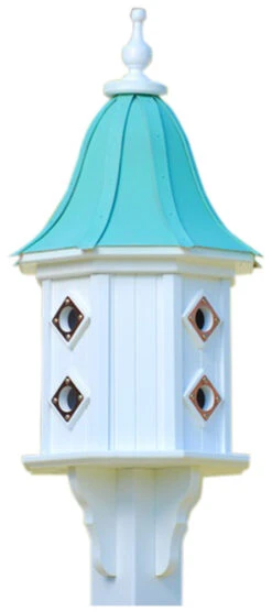 Copper Roof Dovecote Birdhouse 36x14- 8 Portals -Bird Products Shop BH14 8CP PC BELL