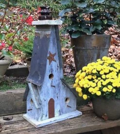 Barn Wood Birdhouse- Vintage Insulator Series -Bird Products Shop Barn Wood Birdhouse Glass Insulator 3
