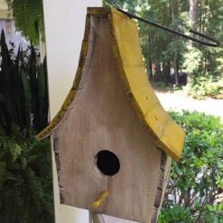 Boho Chalet Hanging Birdhouse- 4 Colors 8 Boho Chalet Hanging Birdhouse- 4 Colors -Bird Products Shop Boho Chalet Hanging Birdhouse3