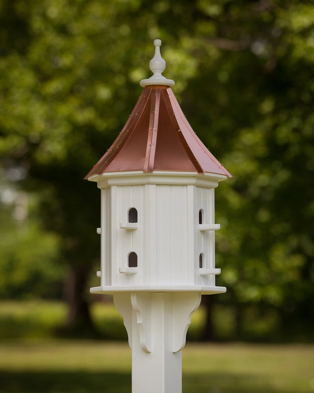 Copper Roof Dovecote Birdhouse 36x14 Slope- 8 Perches 2 Copper Roof Dovecote Birdhouse 36x14 Slope- 8 Perches - Image 2