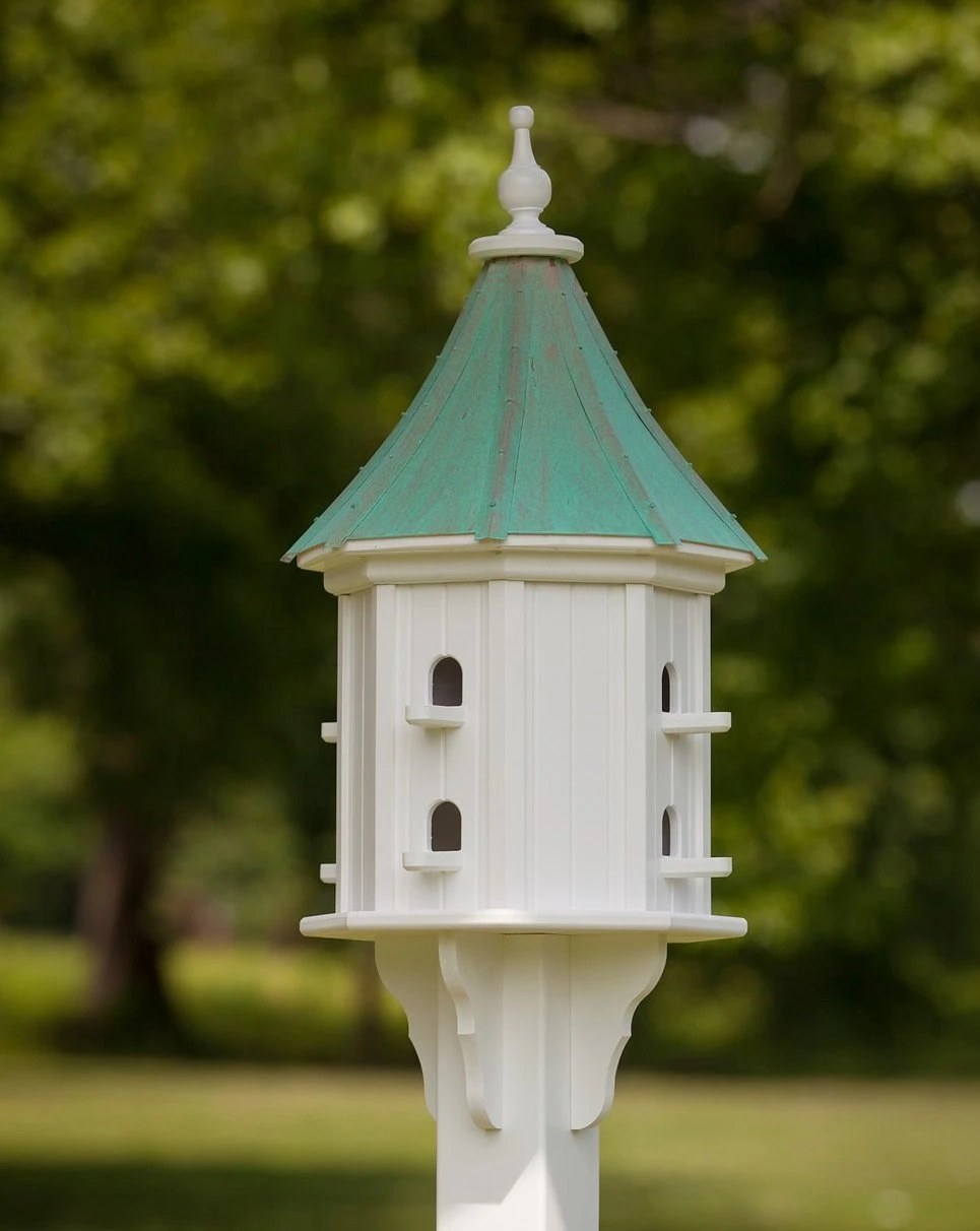 Copper Roof Dovecote Birdhouse 36x14 Slope- 8 Perches 1 Copper Roof Dovecote Birdhouse 36x14 Slope- 8 Perches