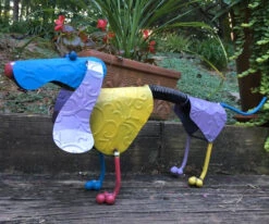 Dachshund Spring Dog Metal Yard Art