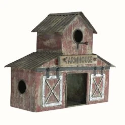 Farmhouse Barn Birdhouse- 3 Nest