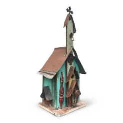 Large Church Birdhouses- 3 Colors -Bird Products Shop Large Church Birdhouse Aqua