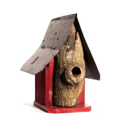 Natural Log Front Birdhouses -Bird Products Shop Natural Log Front Birdhouse 2A