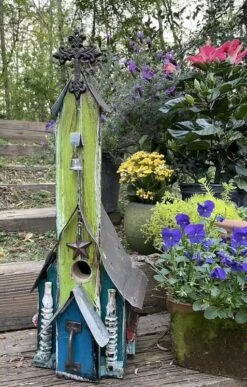 Rustic Church Birdhouses- Medium 23 Rustic Church Birdhouses- Medium -Bird Products Shop Rustic Church Birdhouse 11