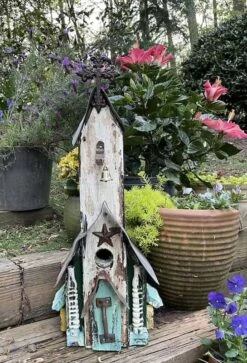 Rustic Church Birdhouses- Medium 15 Rustic Church Birdhouses- Medium -Bird Products Shop Rustic Church Birdhouse 2