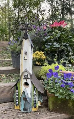 Rustic Church Birdhouses- Medium 19 Rustic Church Birdhouses- Medium -Bird Products Shop Rustic Church Birdhouse 6