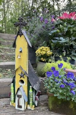 Rustic Church Birdhouses- Medium 21 Rustic Church Birdhouses- Medium -Bird Products Shop Rustic Church Birdhouse 8