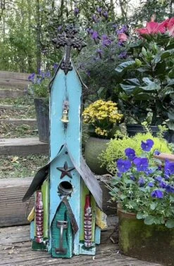 Rustic Church Birdhouses- Medium 22 Rustic Church Birdhouses- Medium -Bird Products Shop Rustic Church Birdhouse 9