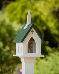 Church Bird Feeder Vinyl/PVC -Bird Products Shop VINYL PVC CHURCH Bird Feeder GREEN