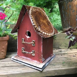 Barn Wood & Tin Rustic Birdhouses 29 Barn Wood & Tin Rustic Birdhouses -Bird Products Shop barn wood birdhouse red