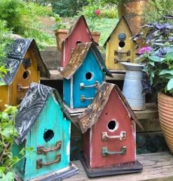 Barn Wood & Tin Rustic Birdhouses