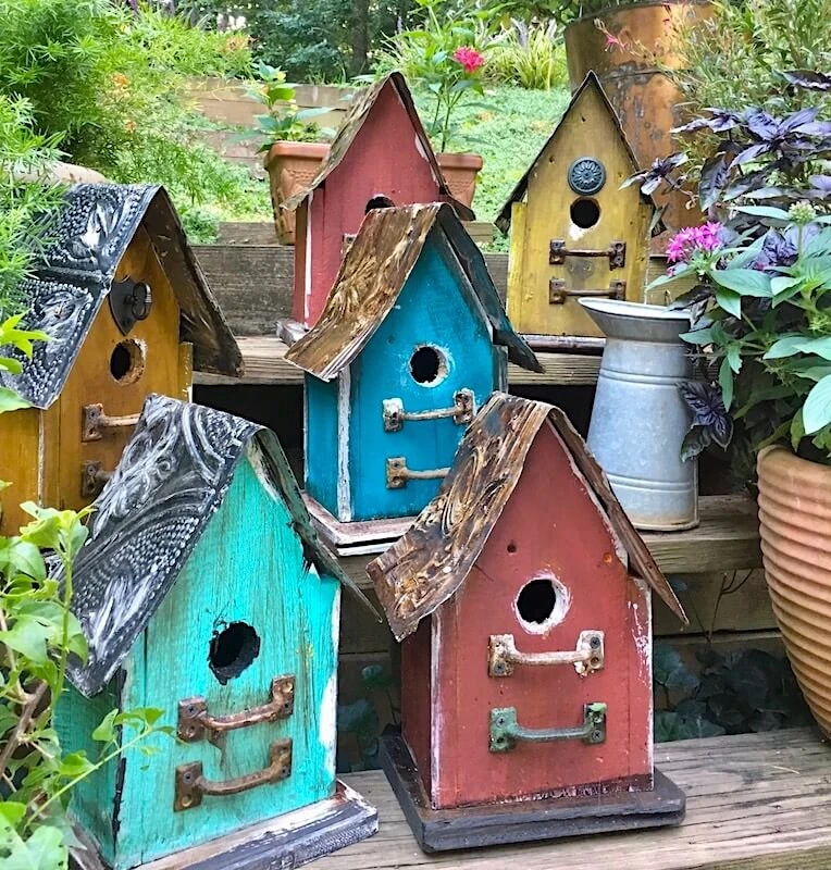 Barn Wood & Tin Rustic Birdhouses 1 Barn Wood & Tin Rustic Birdhouses