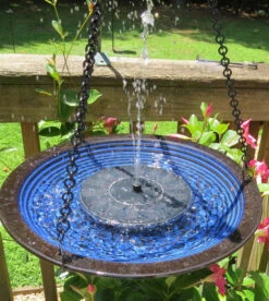Solar Bird Bath With Stand -Bird Products Shop blue ceramic solar bird bath 8c71c4ec 91e8 4be7 9646 6baae3ee43be