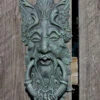 Green Man Cast Door Knocker-Gate Keeper