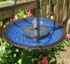 Solar Bird Bath With Stand -Bird Products Shop hanging solar bird bath blue 58e3595c f05a 47d5 af9a 9a56907fce45